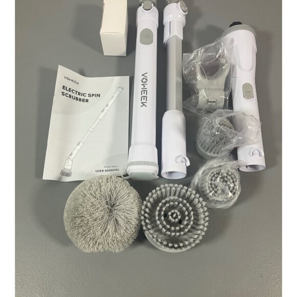 Voweek Electric Spin Scrubber, Cordless, Extendable Handle, 4 Heads, for Bathroo - Picture 5 of 6